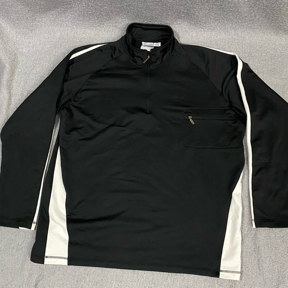 Slazenger Black and Gray Quarter-Zip Pullover